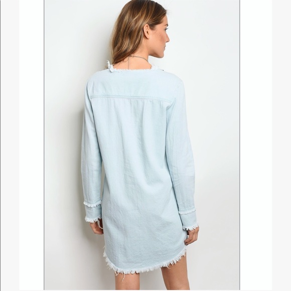 💗Available NOW💗Long sleeve lace up front dress - Picture 2 of 2